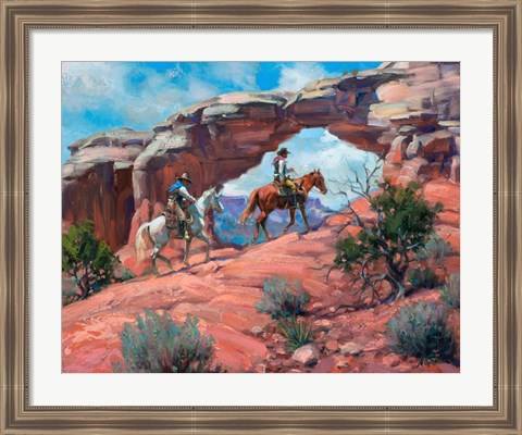 Framed Between Rocks &amp; Hard Places Print