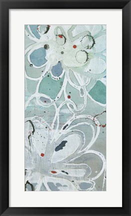 Framed Flowers Abstracted I Print