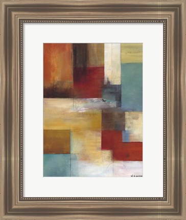 Framed Abstract Blue Print