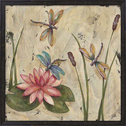 Framed Dancing Dragonflies II Print