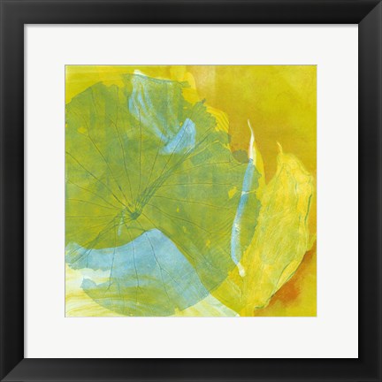 Framed Lotus Monotype I Print