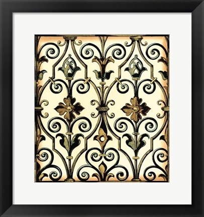 Framed Ironwork I - no crackle Print