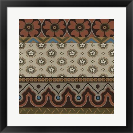 Framed Heirloom Textile IV Print