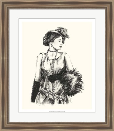 Framed Vintage Fashion I Print