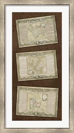 Framed Weathered Maps II Print