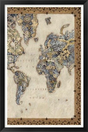 Framed Royal Map II Print