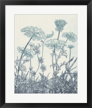 Framed Indigo Fields I Print