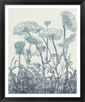 Framed Indigo Fields II Print