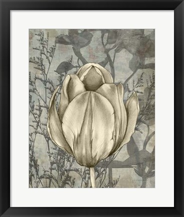 Framed Tulip &amp; Wildflowers I Print