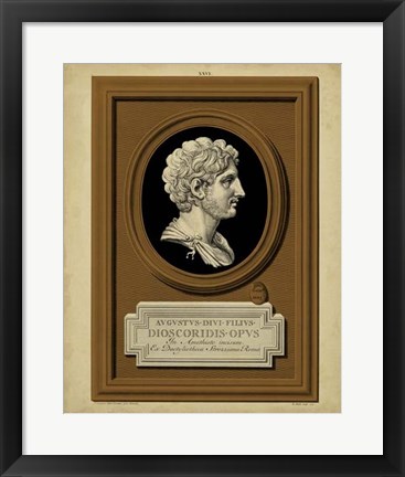 Framed Greek Cameo I Print