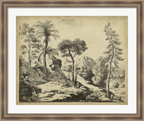 Framed Classical Landscape I Print