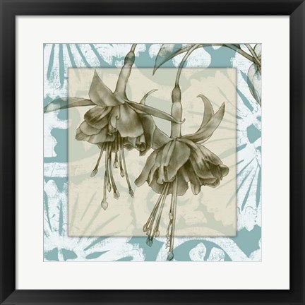 Framed Coastal Floral I Print