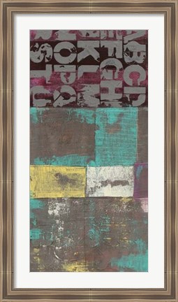 Framed Letters and Paint II Print
