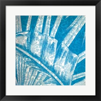 Framed Damask Palms III Print