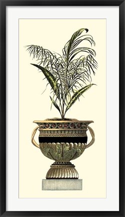 Framed Elegant Urn with Foliage II Print