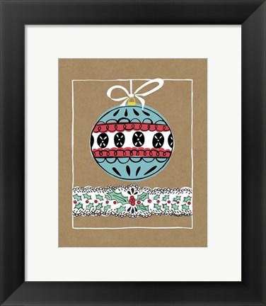 Framed Holly Jolly Christmas I Print