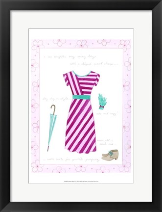 Framed Fashion Diary II Print