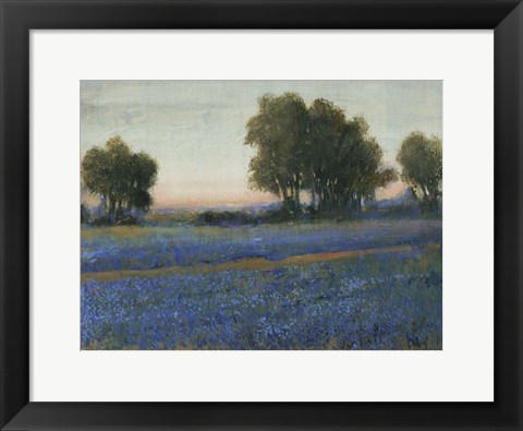 Framed Blue Bonnet Field II Print