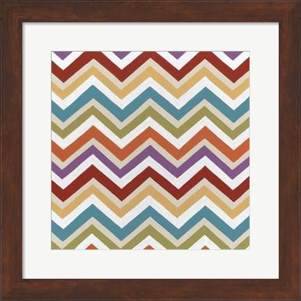 Framed Retro Pattern III Print