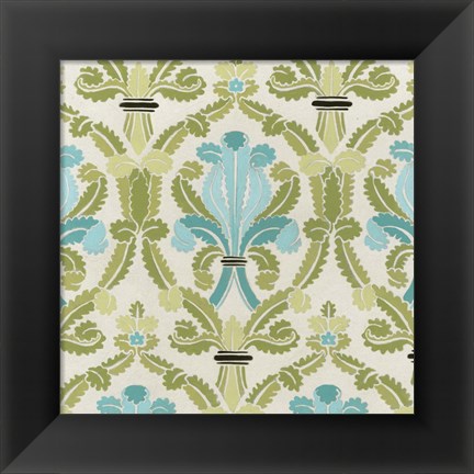 Framed Cottage Patterns VII Print