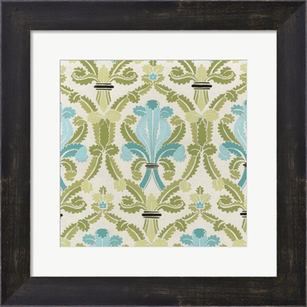 Framed Cottage Patterns VII Print