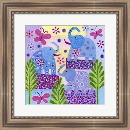 Framed Elephant Sunshine Print