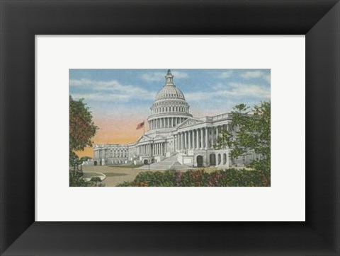 Framed Capitol Building, Washington, D.C. Print