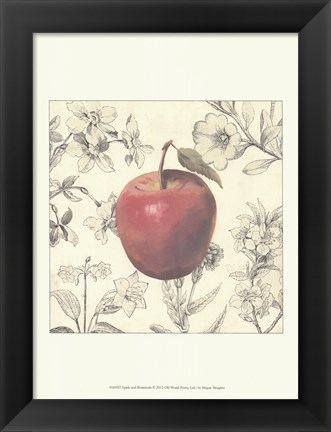 Framed Apple and Botanicals Print