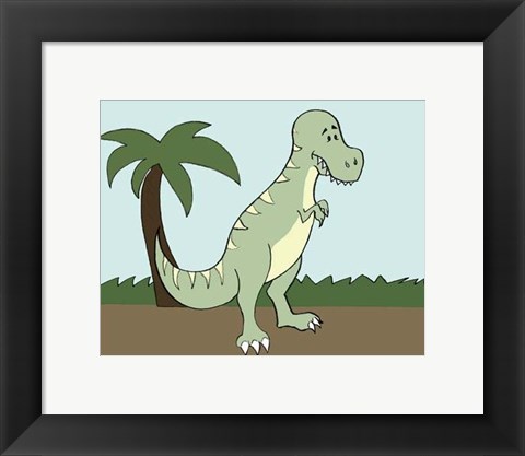 Framed Prehistoric Playtime I Print