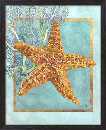 Framed Starfish and Coral Print