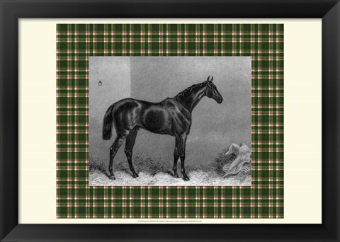 Framed Equestrian Plaid I Print