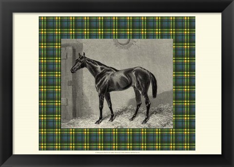 Framed Equestrian Plaid II Print