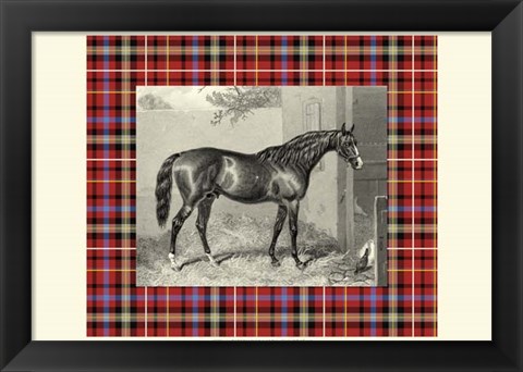 Framed Equestrian Plaid III Print