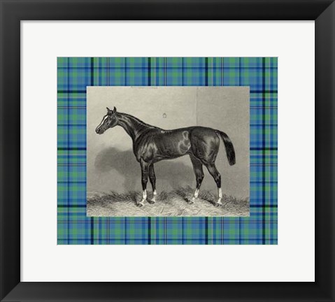 Framed Equestrian Plaid IV Print