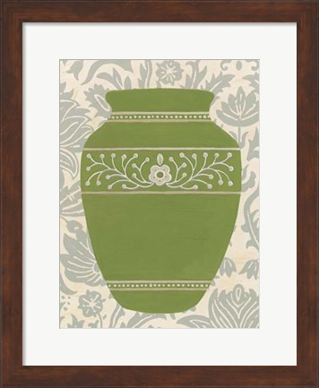 Framed Pottery Patterns III Print