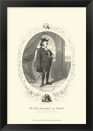 Framed Hamlet - oval Print