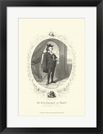 Framed Hamlet - oval Print