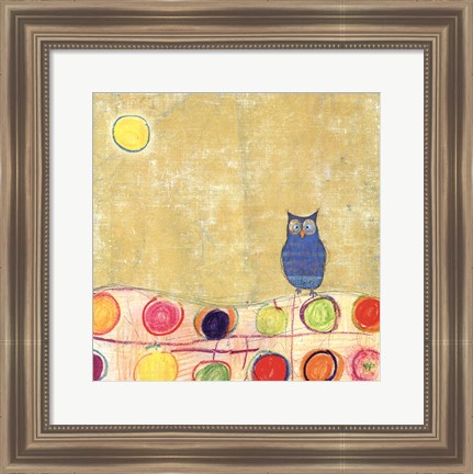 Framed Feathers, Dots &amp; Stripes III Print