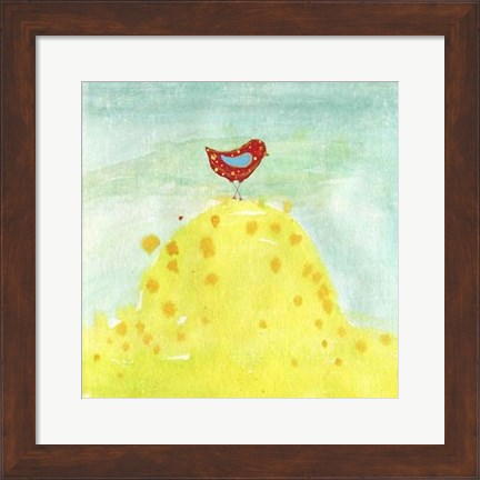 Framed Feathers, Dots &amp; Stripes XII Print