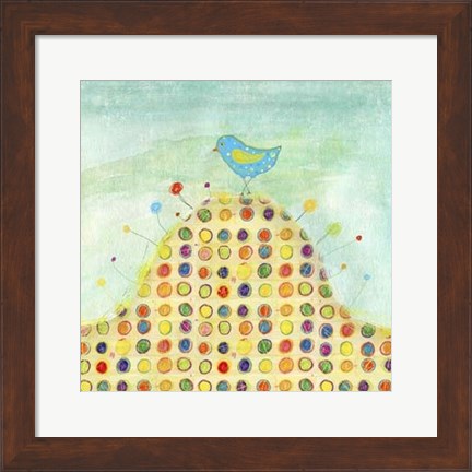 Framed Feathers, Dots &amp; Stripes XIII Print