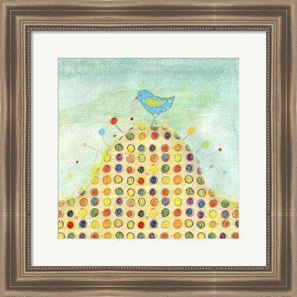 Framed Feathers, Dots &amp; Stripes XIII Print