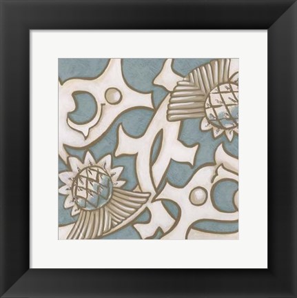 Framed Ornamental Leaf I Print