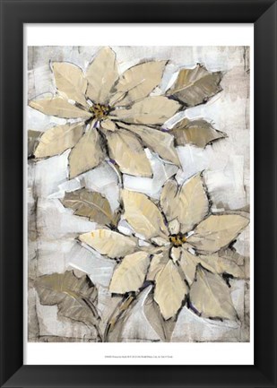 Framed Poinsettia Study II Print