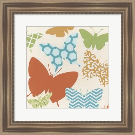Framed Butterfly Patterns II Print