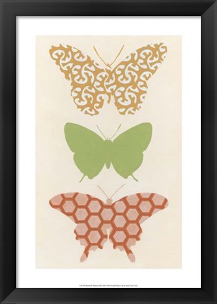 Framed Butterfly Patterns III Print