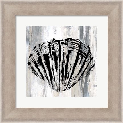 Framed Black Shell II Print