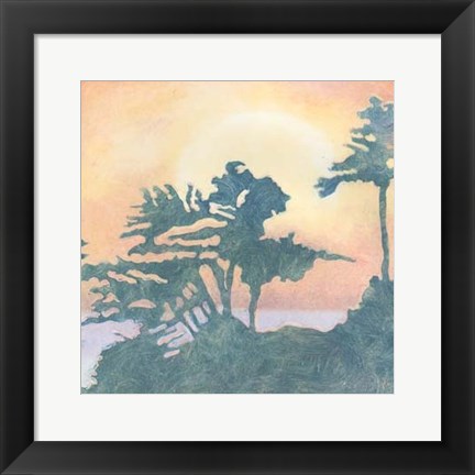 Framed Rising Sun II Print