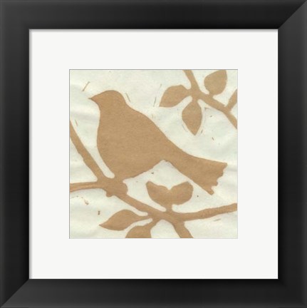 Framed Tea Bird I Print