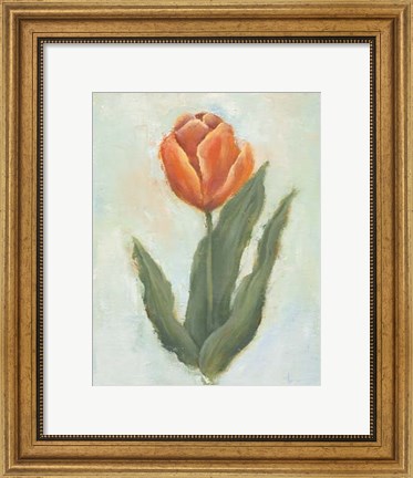 Framed Painted Tulips IV Print