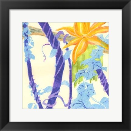 Framed Jungle Monotype III Print